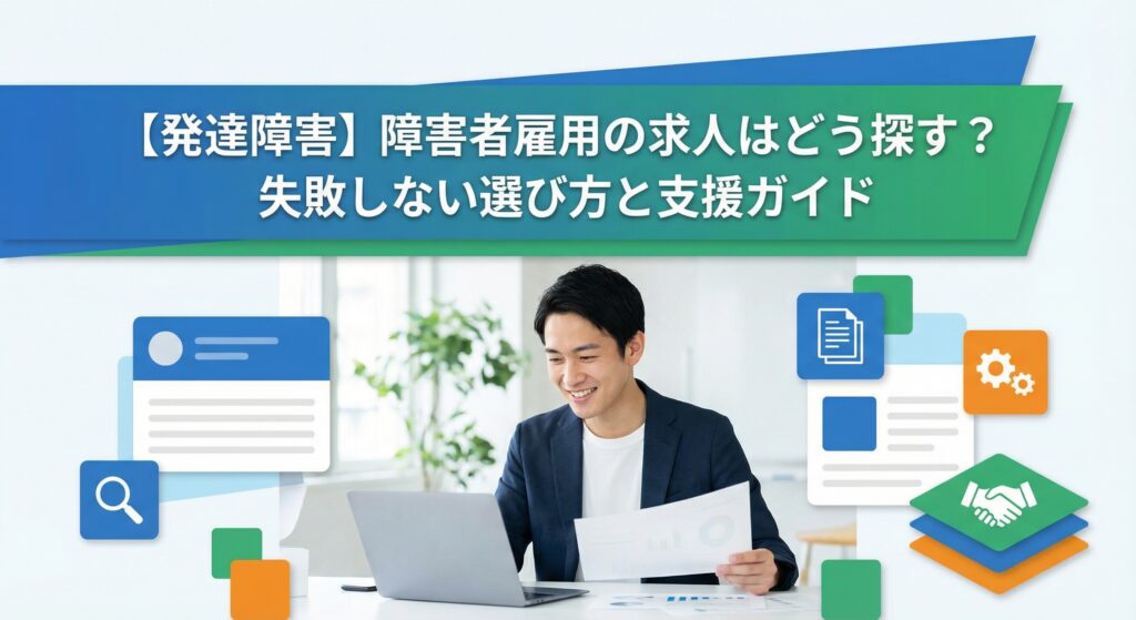 【発達障害】障害者雇用の求人はどう探す？失敗しない選び方と支援ガイド